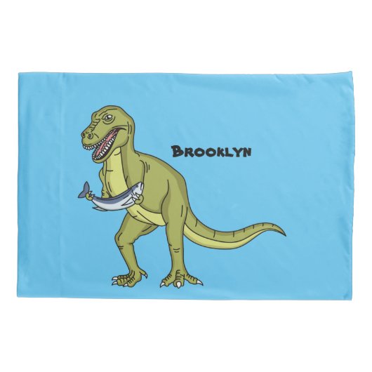 Funny T rex dinosaur illustratie Kussensloop (Achterkant)