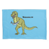 Funny T rex dinosaur illustratie Kussensloop (Voorkant)