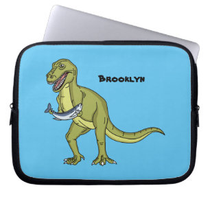 Funny T rex dinosaur illustratie Laptop Sleeve