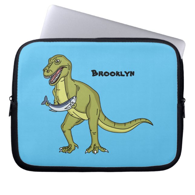 Funny T rex dinosaur illustratie Laptop Sleeve (Voorkant)
