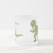 Funny T rex dinosaur illustratie Matglas Koffiemok (Center)