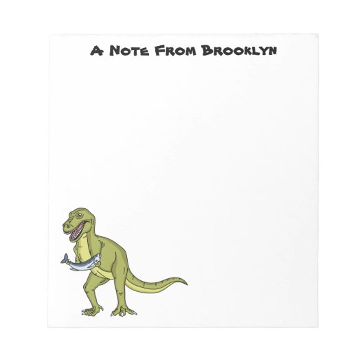 Funny T rex dinosaur illustratie Notitieblok (Voorkant)