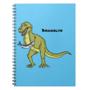 Funny T rex dinosaur illustratie Notitieboek