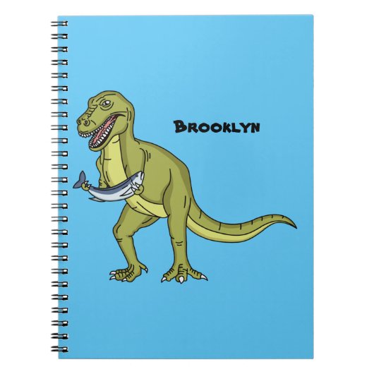 Funny T rex dinosaur illustratie Notitieboek (Voorkant)