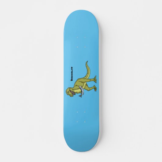 Funny T rex dinosaur illustratie Persoonlijk Skateboard (Voorkant)