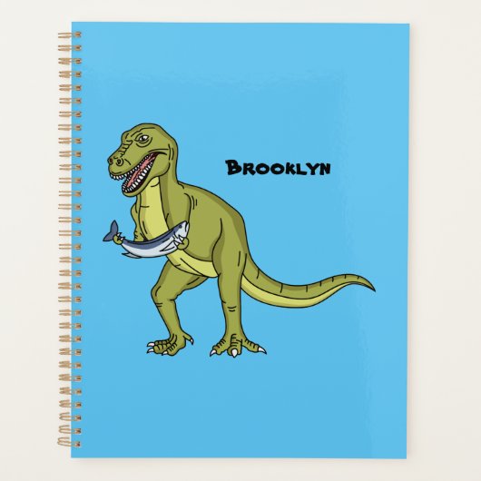 Funny T rex dinosaur illustratie Planner (Voorkant)