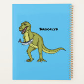 Funny T rex dinosaur illustratie Planner (Achterkant)