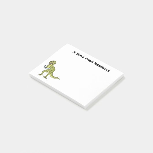 Funny T rex dinosaur illustratie Post-it® Notes (Schuin)