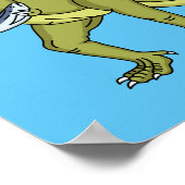 Funny T rex dinosaur illustratie Poster (Hoek)