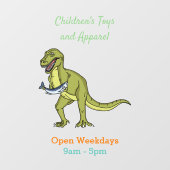 Funny T rex dinosaur illustratie Raamsticker (Vel)