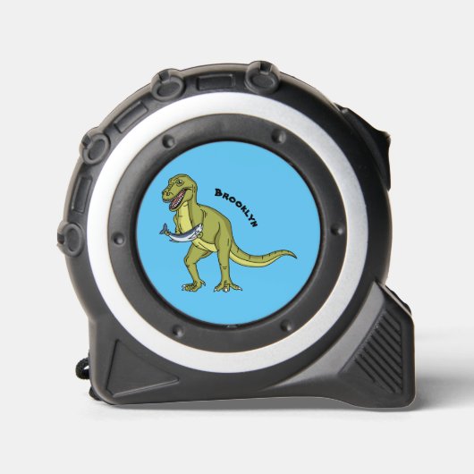 Funny T rex dinosaur illustratie Rolmaat (Voorkant)