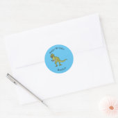 Funny T rex dinosaur illustratie Ronde Sticker (Envelop)