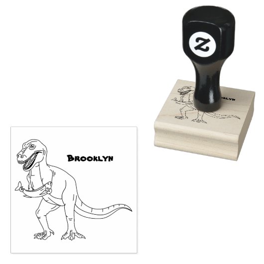 Funny T rex dinosaur illustratie Rubberstempel (Gestempeld)