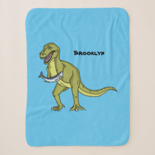Funny T rex dinosaur illustratie Sherpa Deken