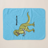 Funny T rex dinosaur illustratie Sherpa Deken (Voorkant (horizontaal))