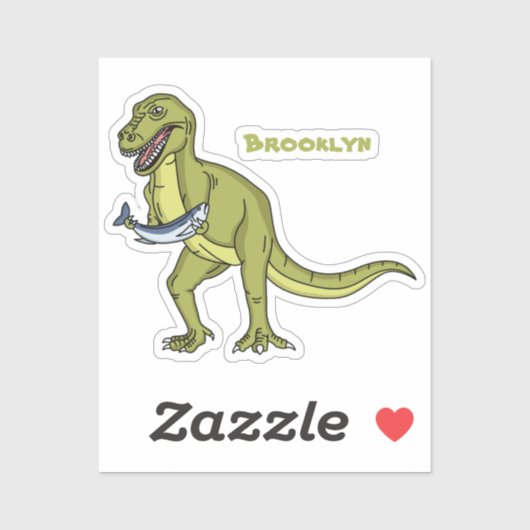 Funny T rex dinosaur illustratie Sticker (Vel)