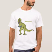 Funny T rex dinosaur illustratie T-shirt (Voorkant)
