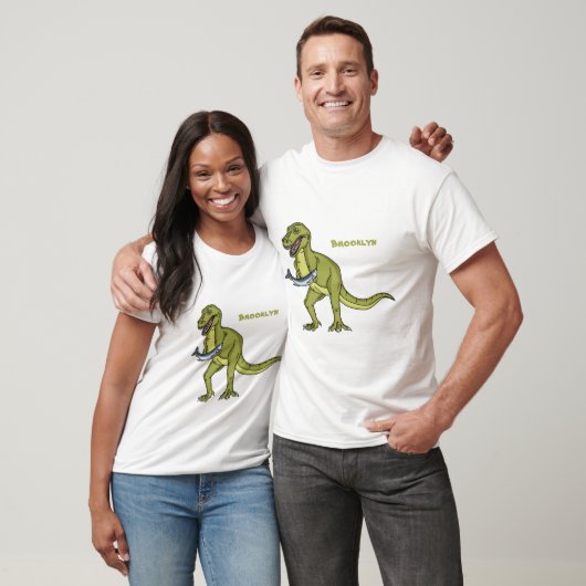 Funny T rex dinosaur illustratie T-shirt (Unisex)