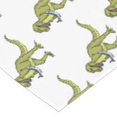 Funny T rex dinosaur illustratie Tafelkleed (Gekanteld)