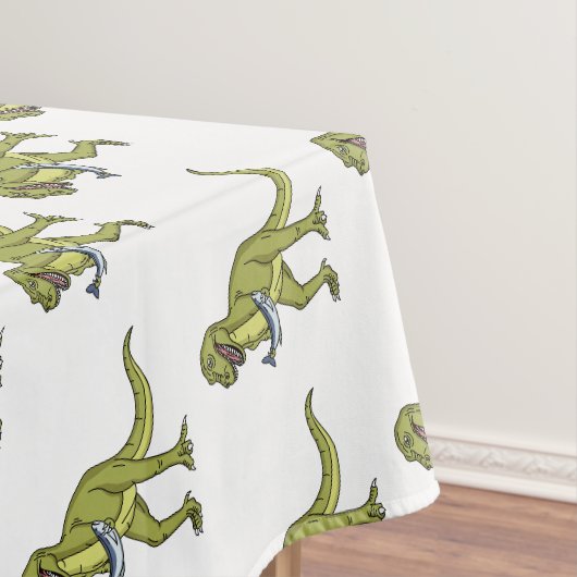 Funny T rex dinosaur illustratie Tafelkleed (Voorbeeld)