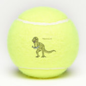 Funny T rex dinosaur illustratie Tennisballen (Achterkant)