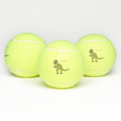 Funny T rex dinosaur illustratie Tennisballen (Multi)