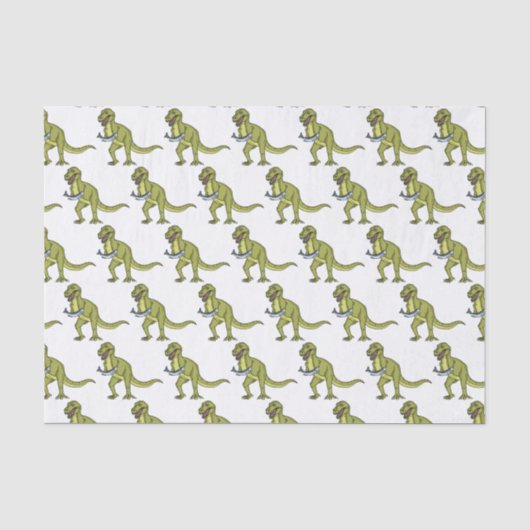 Funny T rex dinosaur illustratie Tissuepapier (Voorkant)
