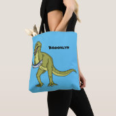 Funny T rex dinosaur illustratie Tote Bag (Dichtbij)