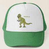 Funny T rex dinosaur illustratie Trucker Pet (Voorkant)