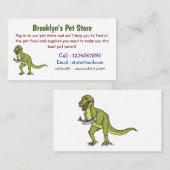 Funny T rex dinosaur illustratie Visitekaartje (Voorkant / Achterkant)