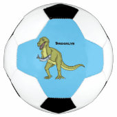 Funny T rex dinosaur illustratie Voetbal (Voorkant)