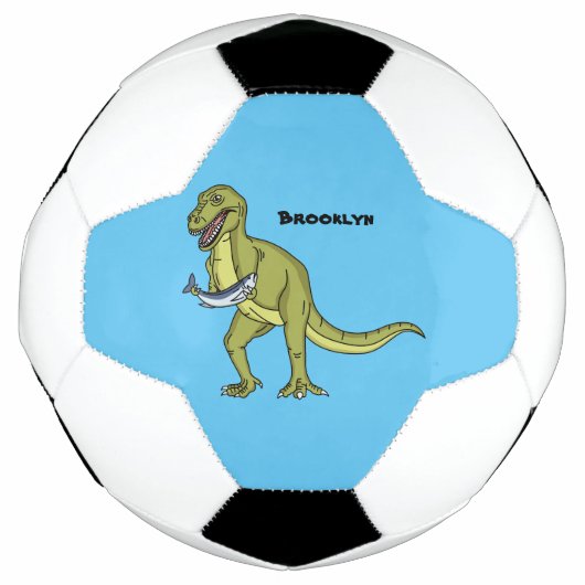 Funny T rex dinosaur illustratie Voetbal (Voorkant)