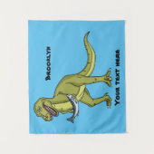 Funny T rex dinosaur illustratie Wandkleed (Voorkant)