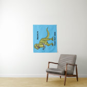 Funny T rex dinosaur illustratie Wandkleed (In situ)