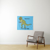 Funny T rex dinosaur illustratie Wandkleed (In Situ (horizontaal))