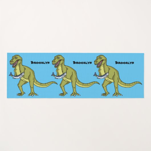 Funny T rex dinosaur illustratie Yogamat (Voorkant (horizontaal))