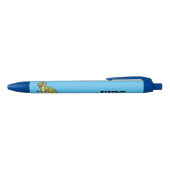 Funny T rex dinosaur illustratie Zwarte Inkt Pen (Bovenkant)