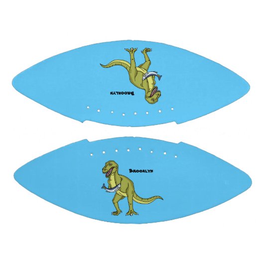 Funny T rex dinosaur illustration American Football (Panelen)