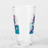 Funny T-Rex Dinosaur in de ruimte Glas (Links)