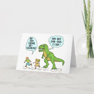Funny T Rex Dinosaur Jurassic Pun Humoureuze Citaa Kaart
