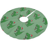 Funny T-rex Dinosaur kerstboomrok Kerstboom Rok (Gekanteld)