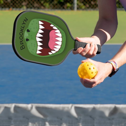 Funny T Rex dinosaur mouth cartoon Pickleball Paddle (Insitu)