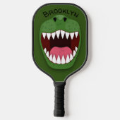 Funny T Rex dinosaur mouth cartoon Pickleball Paddle (Achterkant)