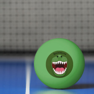 Funny T Rex dinosaur mouth cartoon Pingpongbal