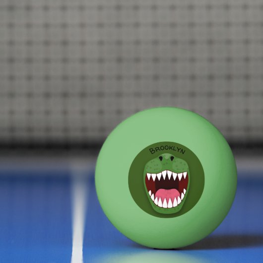 Funny T Rex dinosaur mouth cartoon Pingpongbal (Net)