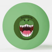 Funny T Rex dinosaur mouth cartoon Pingpongbal (Voorkant)