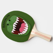Funny T Rex dinosaur mouth cartoon Tafeltennisbatje (Zijkant)