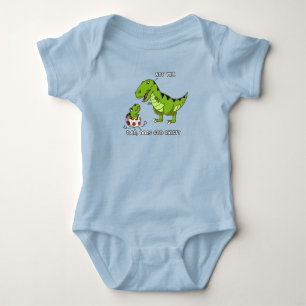 Funny T-Rex Dinosaur Pa doet God bestaan atheïst Romper
