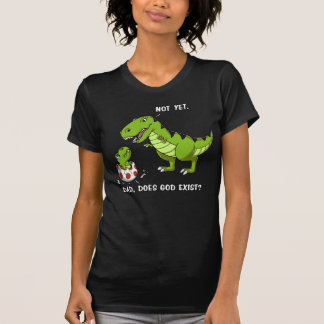 Funny T-Rex Dinosaur Pa doet God bestaan atheïst T-shirt