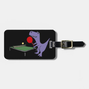 Funny T-Rex Dinosaur Peling Pong Bagagelabel